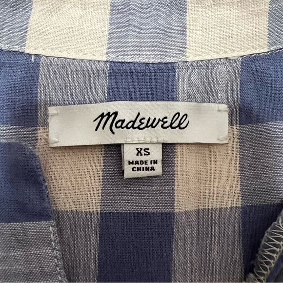 Madewell Gingham Seersucker Daily Shirt in blue and white - Picture 7 of 8